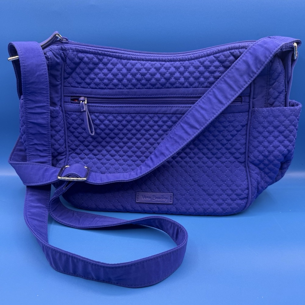 Vera Bradley Women's Little Hipster Gage Blue Quilted Crossbody Bag